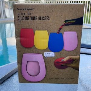 Set of 4 Silicone Wine Glasses